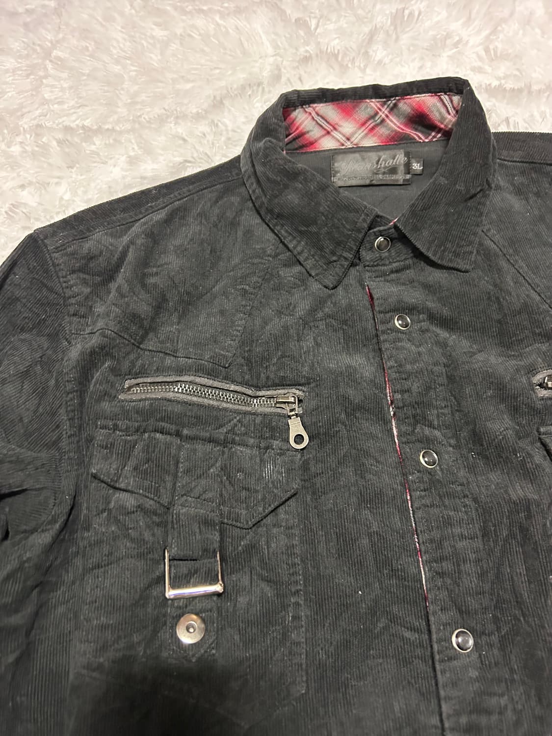 red check pocket detailed button jacket 상품이미지2