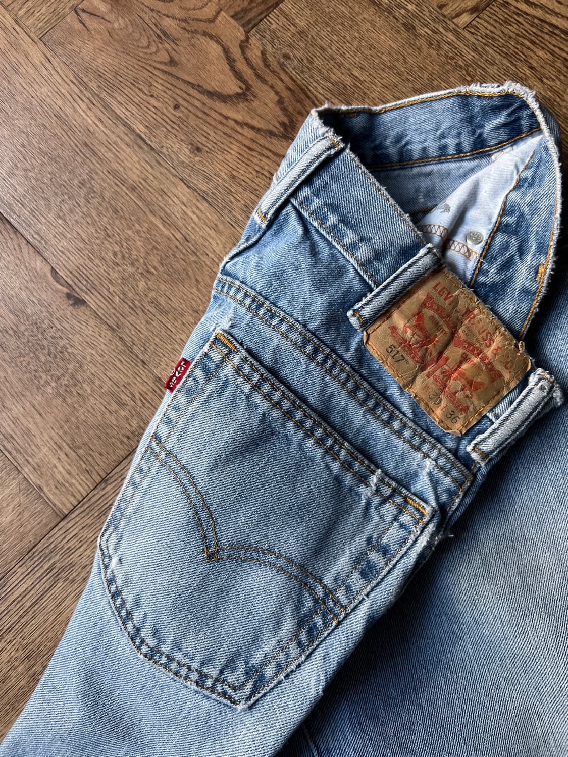 [30]리바이스 517 라이트블루 플레어핏 데님 팬츠 상품이미지5