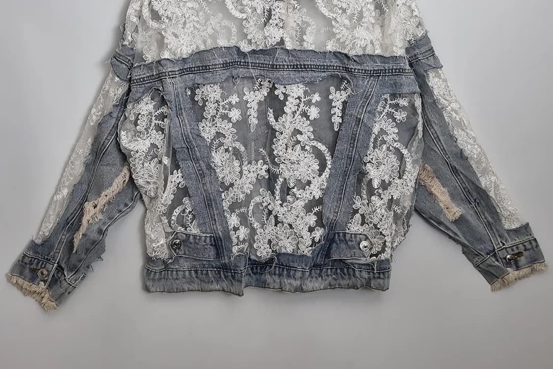 JPN 레이스 믹스 데님 자켓 상품이미지5