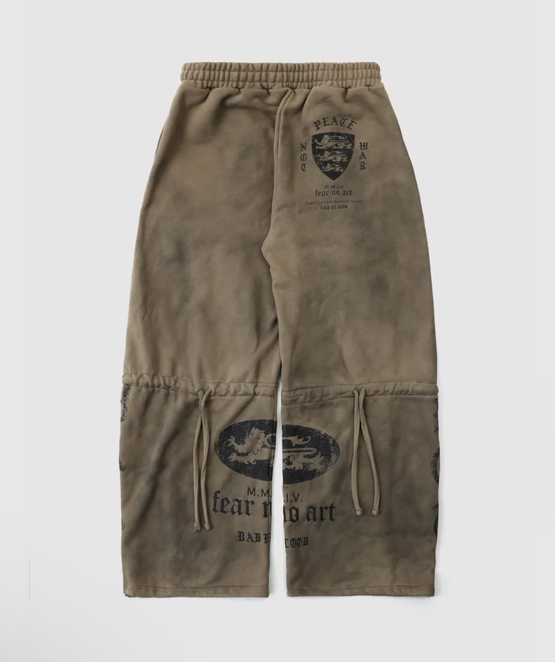 배드블러드 PEACE NOT WAR 조거 팬츠 바지 더스티베이지 M 상품이미지2