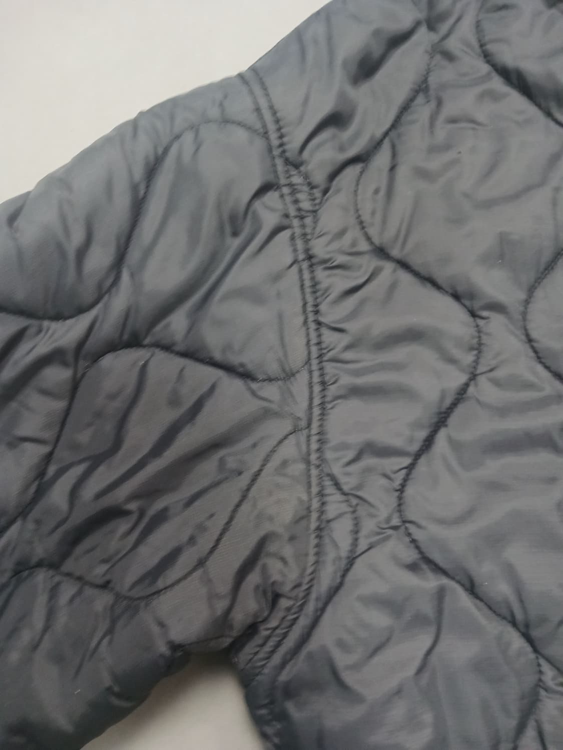 [프리] 아스노핏 깔깔이 퀼팅 경량 패딩 자켓 블랙 상품이미지5