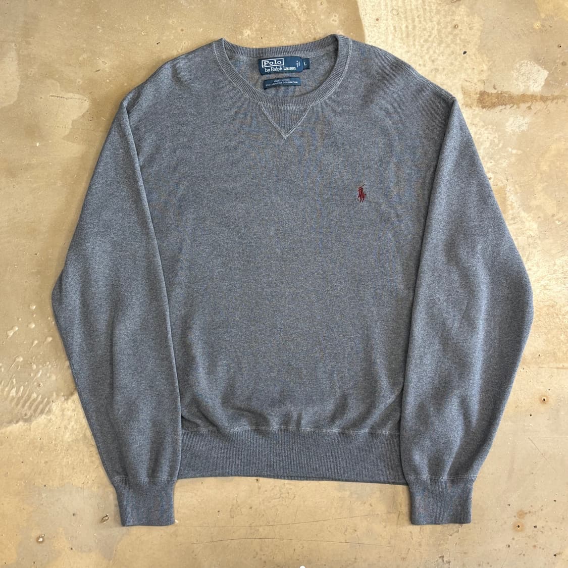 L 폴로랄프로렌 코튼 그레이 니트 상품이미지2