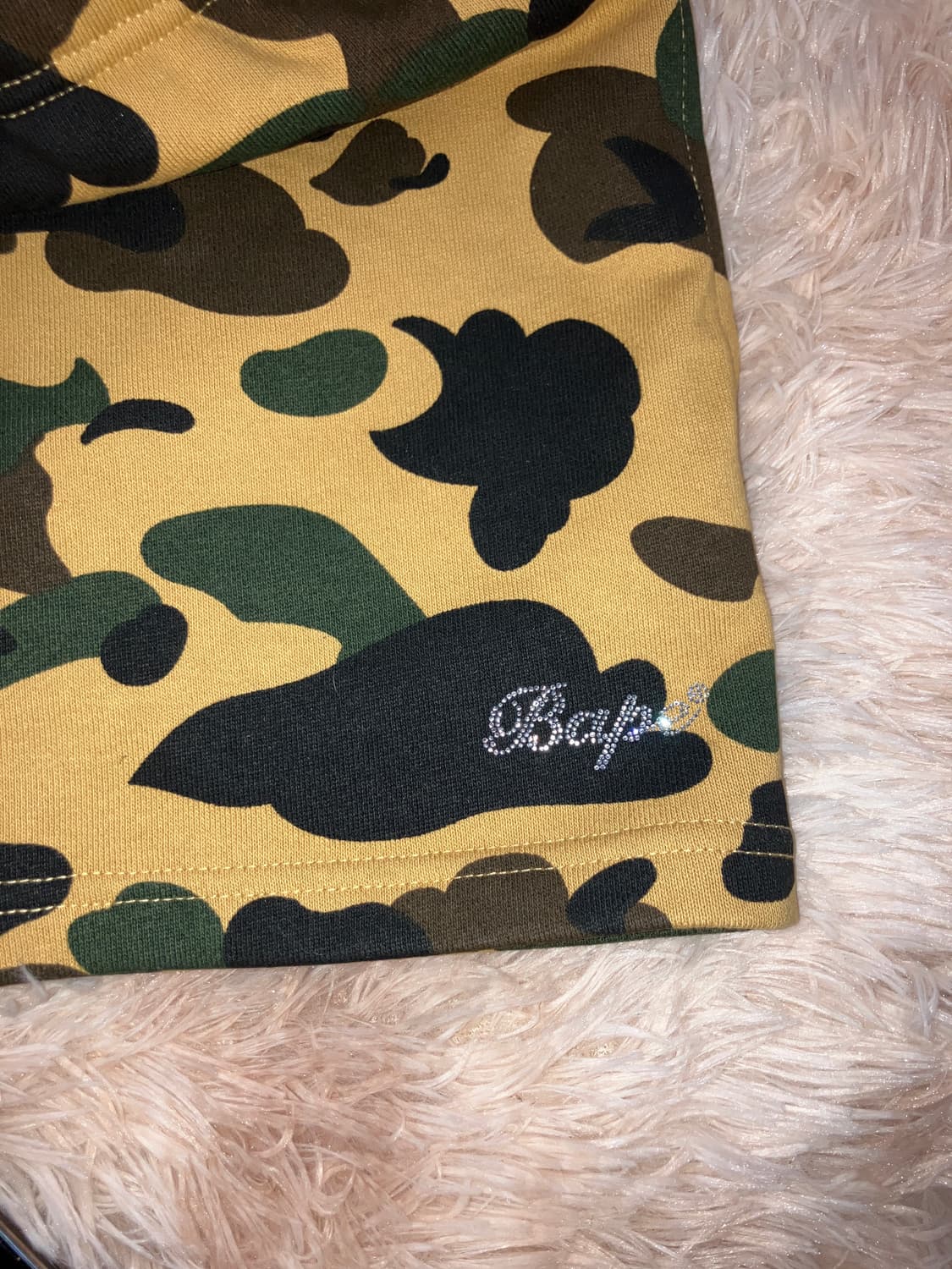 베이프 카모 스웻 스커트 옐로우 S,M 사이즈 상품이미지3