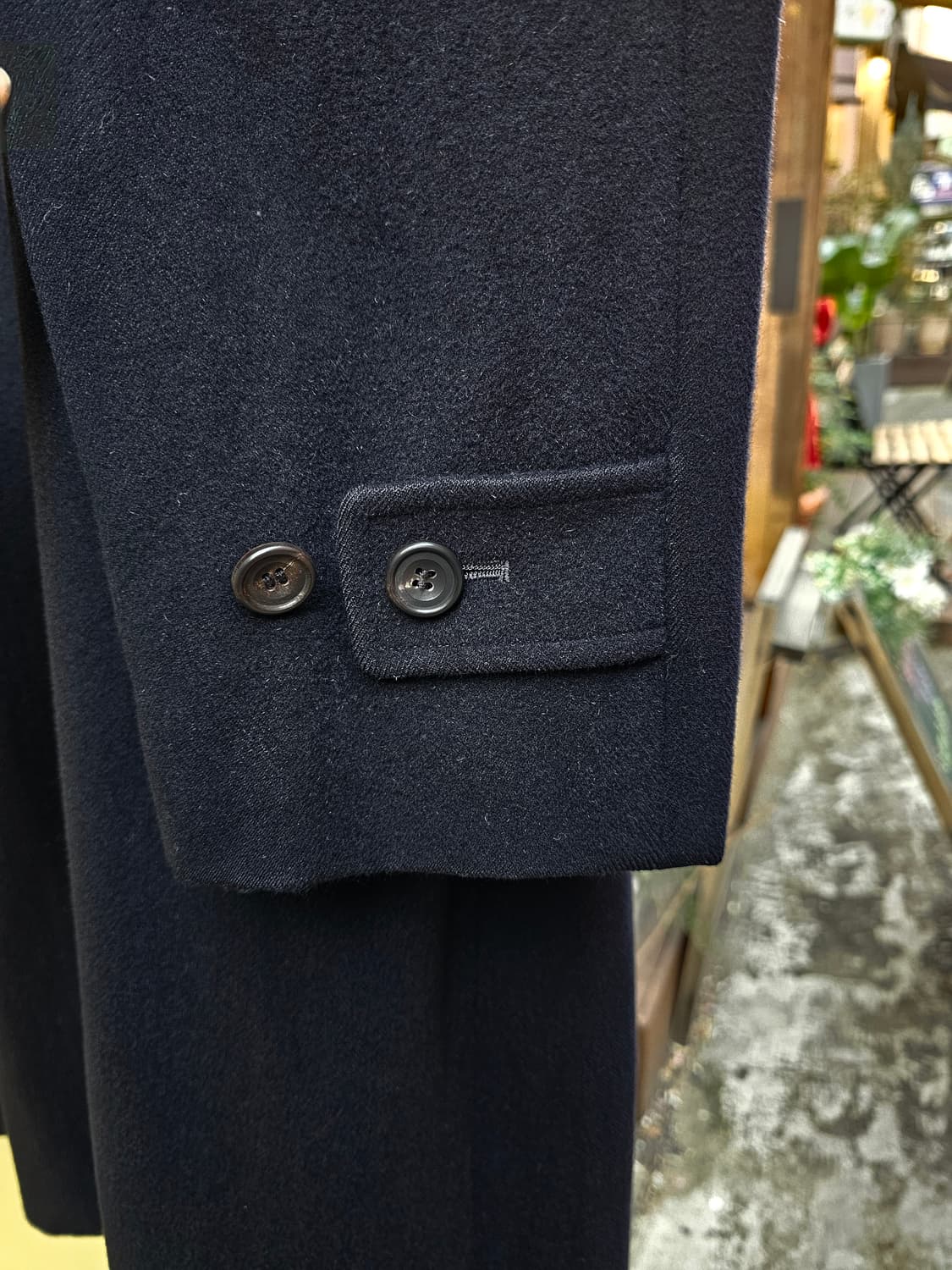 Aquascutum 네이비  앙고라 울 발마칸 코트 상품이미지6