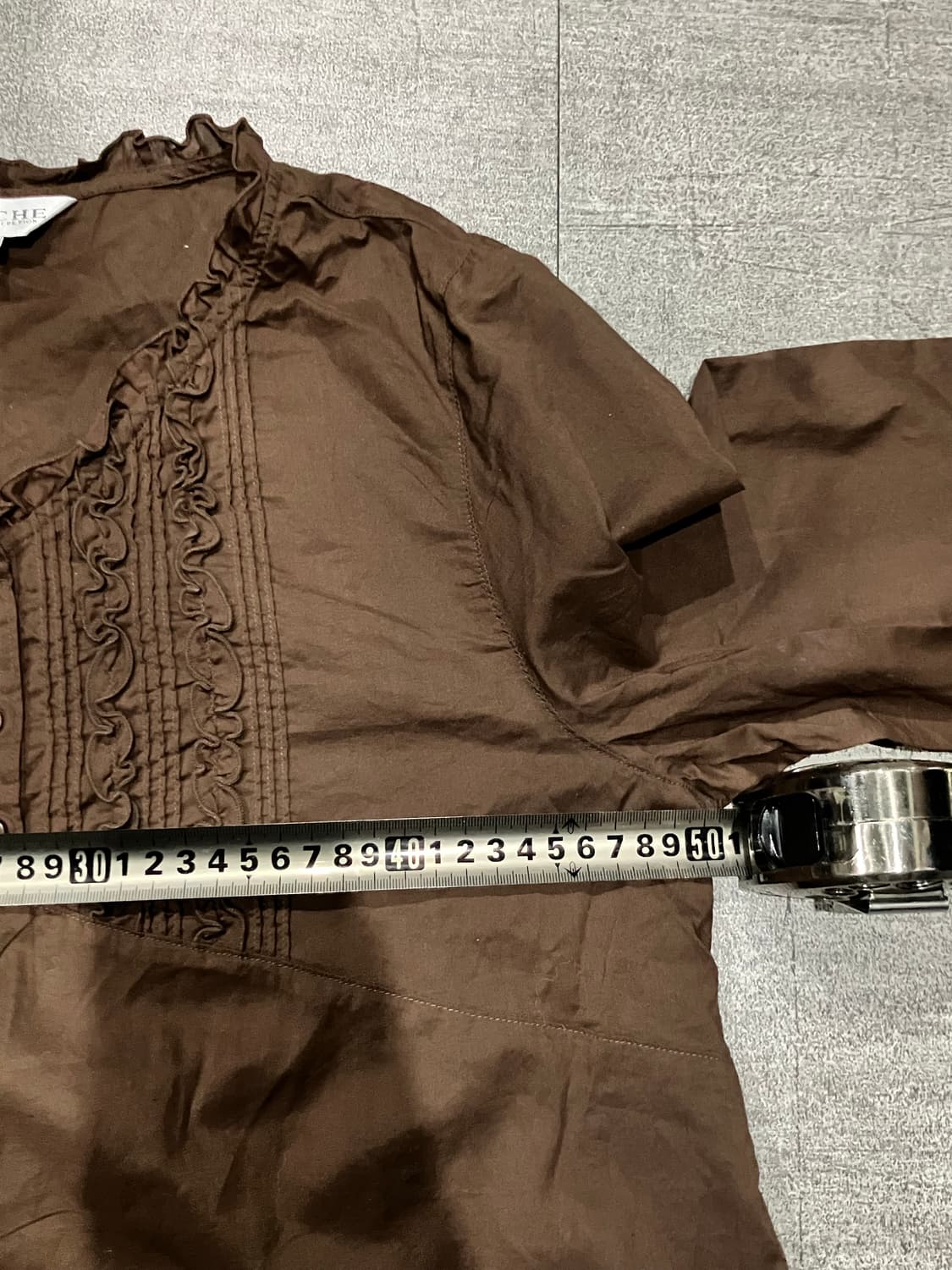 일본빈티지 Cloche 하구미모리걸 달천깔페어리 러플티셔츠 브라운초코 상품이미지2