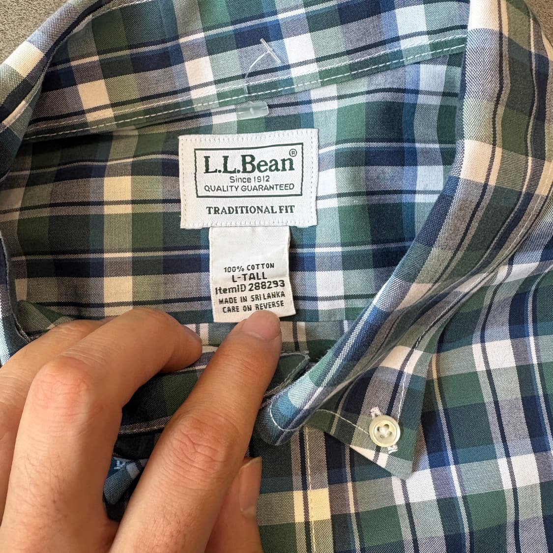 L.L.bean 정품 엘엘빈 체크 셔츠  상품이미지6