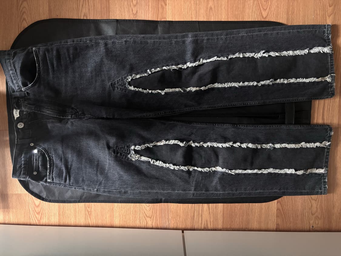 아워레가시 써드컷 슬래시 데님 블랙 29 상품이미지2