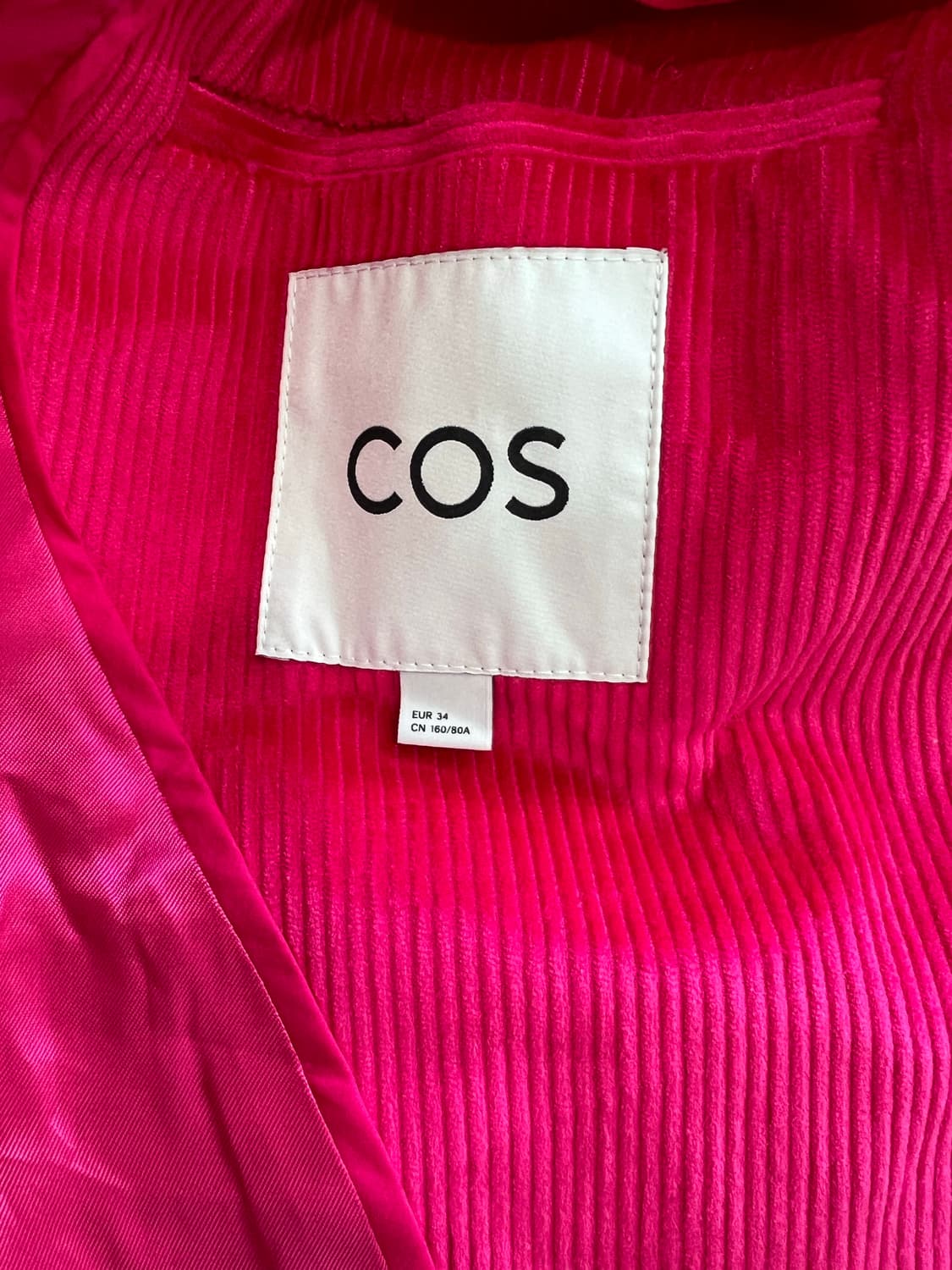 코스 코듀로이 블레이저 브라이트 핑크 자켓 상품이미지2