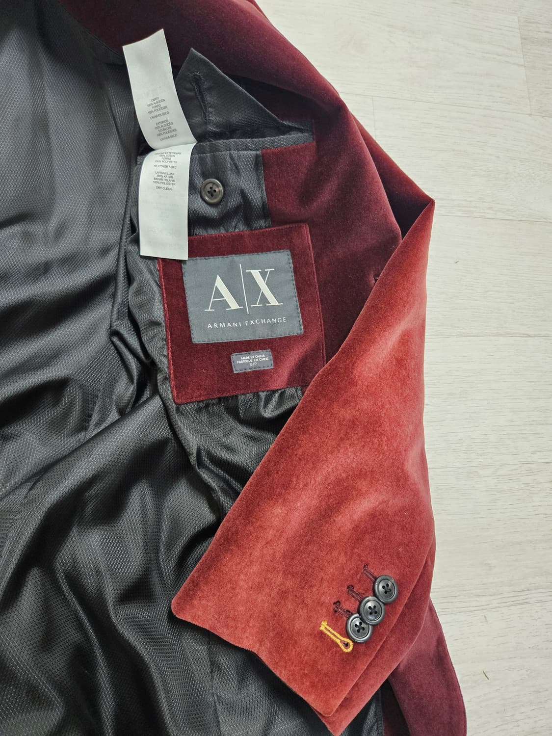 알마니익스체인지 벨벳 블레이저 95 (S) 상품이미지4