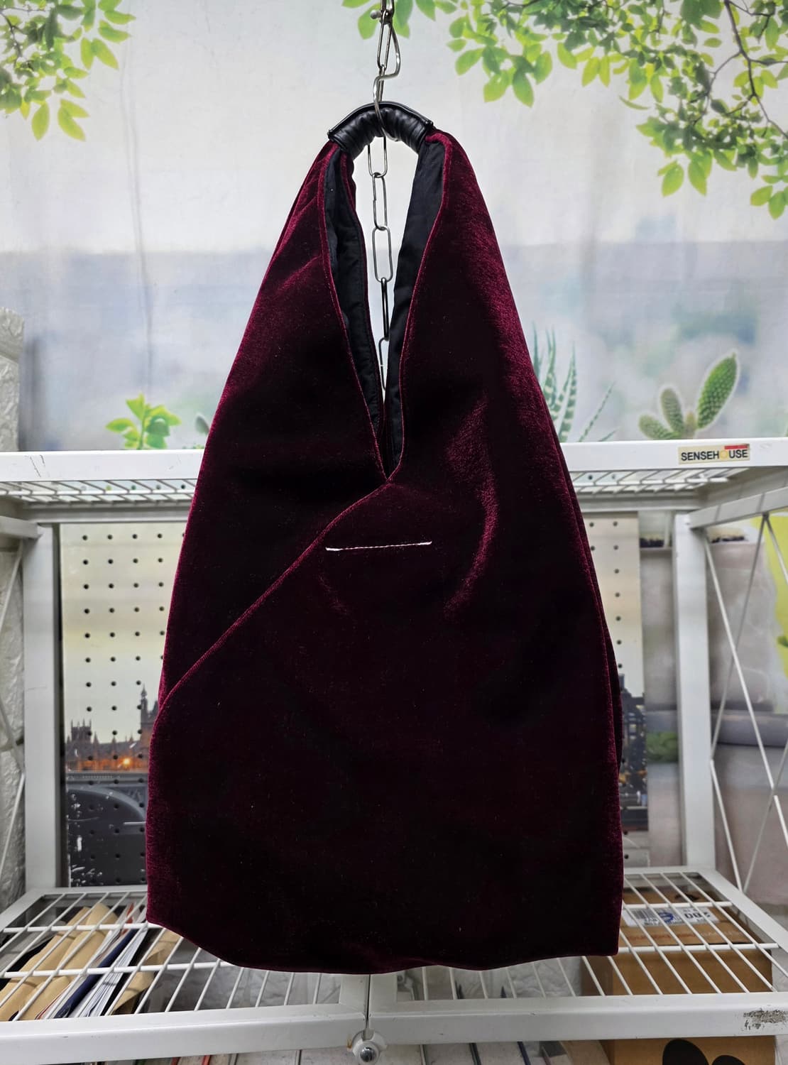 MM6 메종마르지엘라 벨벳 트라이앵글백 재패니즈백 토트백 숄더백 GD85 상품이미지5