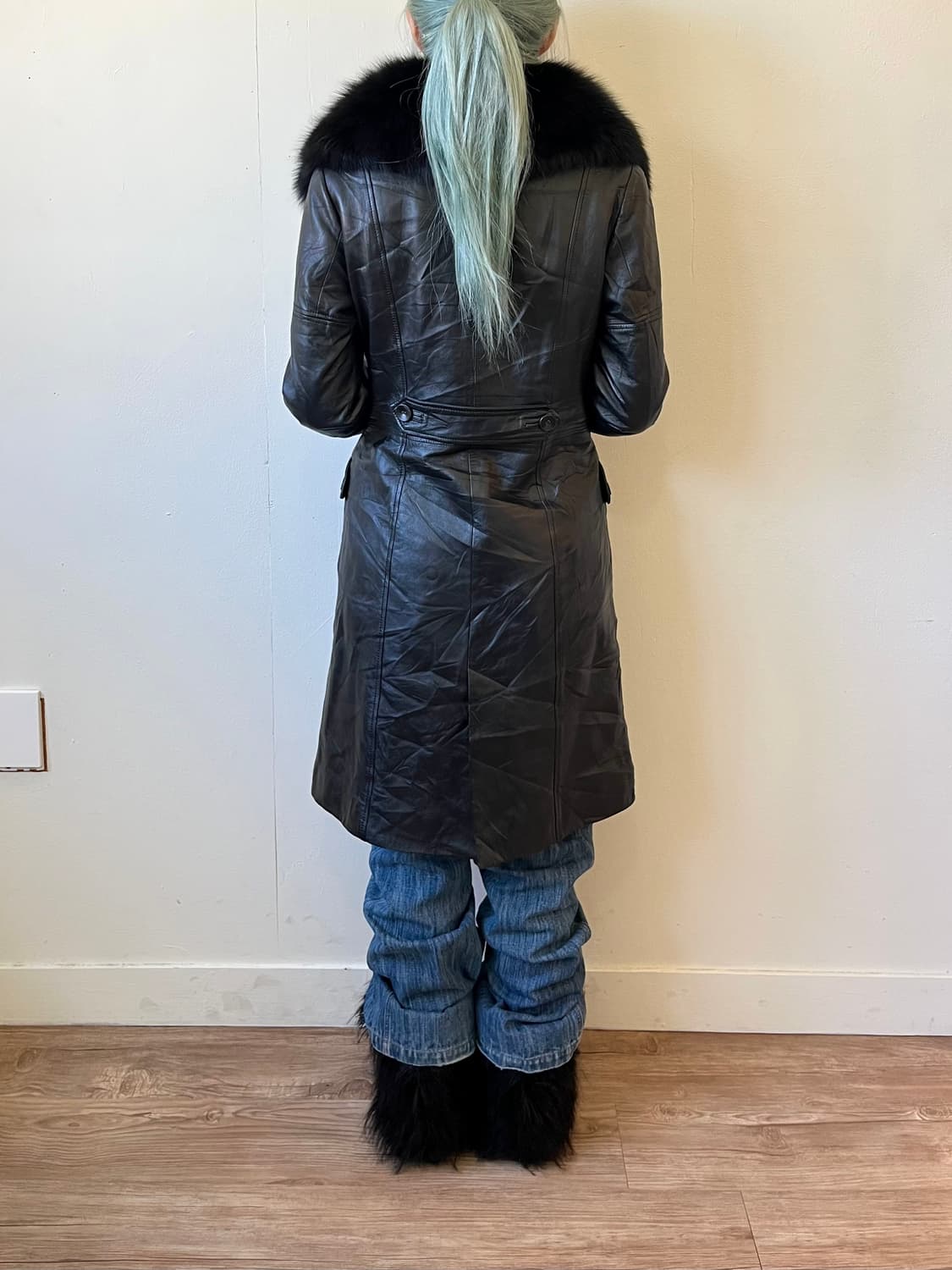 LAGERFELD x SAGA FOX 퍼 레더 자켓  상품이미지8