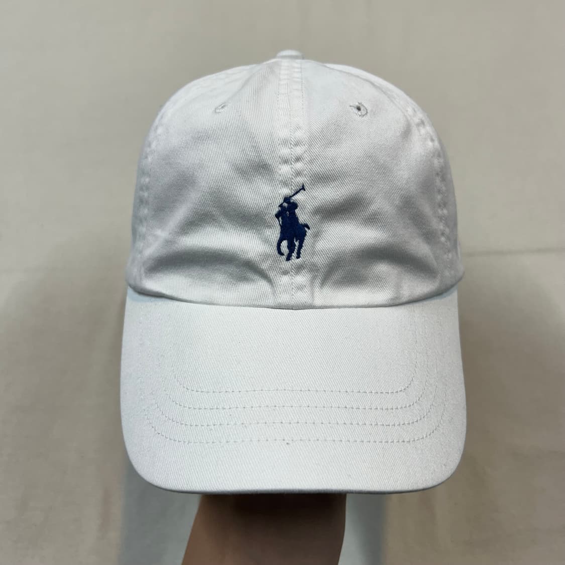 Free) 폴로 랄프로렌 화이트 볼캡 모자 상품이미지2