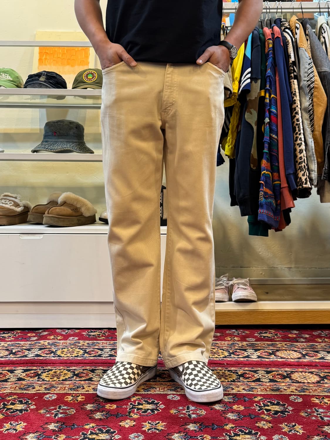 에드윈 703 데님 코튼팬츠 크림 34in 상품이미지1