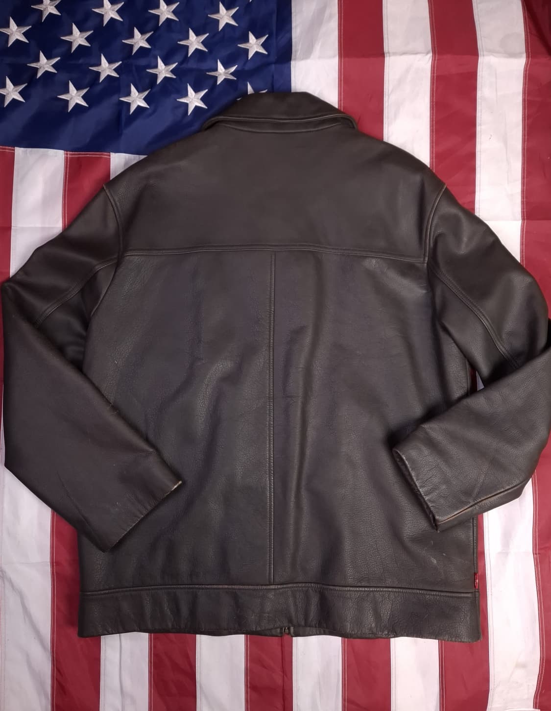 오리지날 국내산 다크리바이스 브라운 리얼레더 누박 자켓 상품이미지9