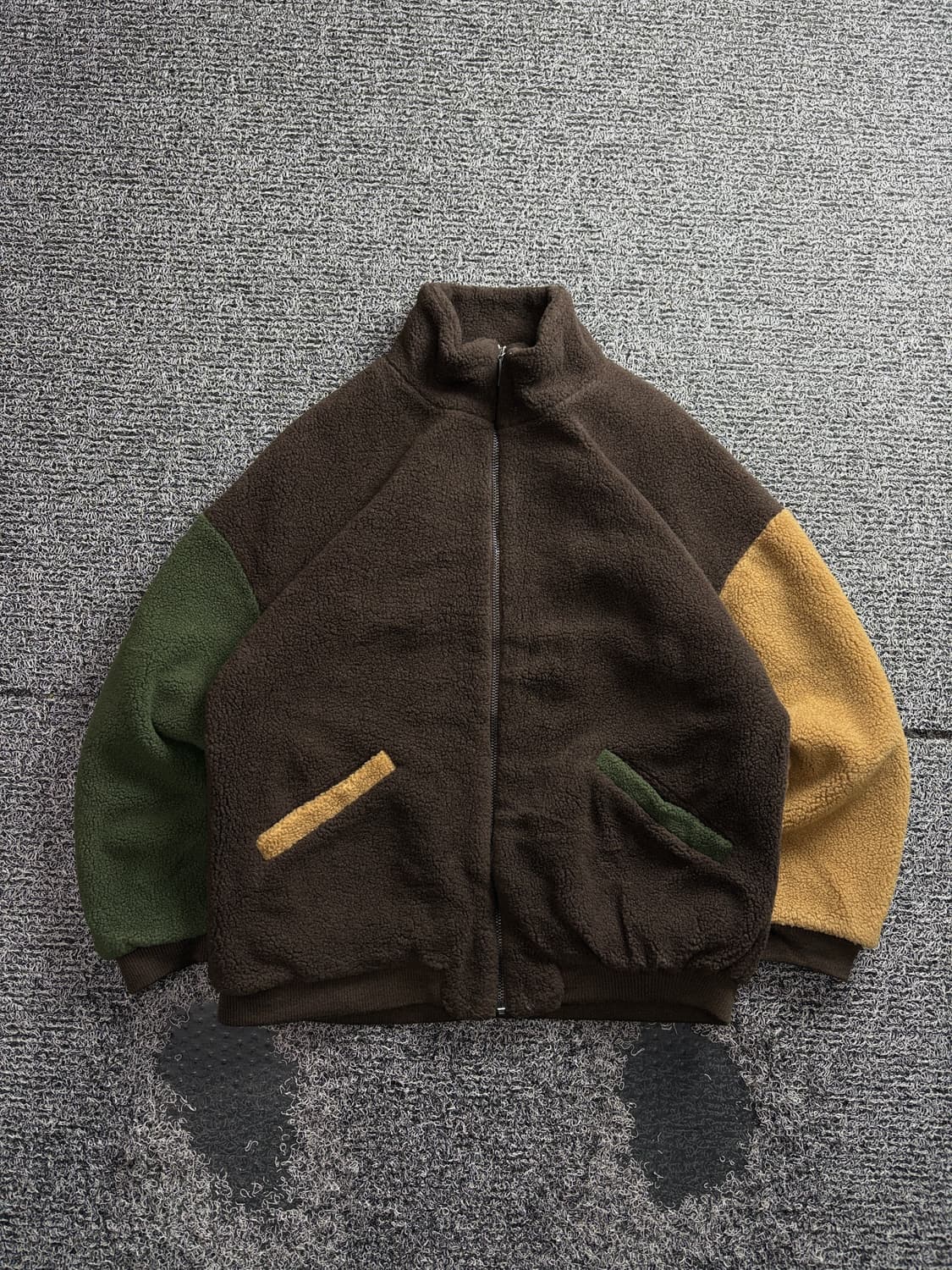 퍼스텝 오버핏 배색 플리스 점퍼 3636 상품이미지2