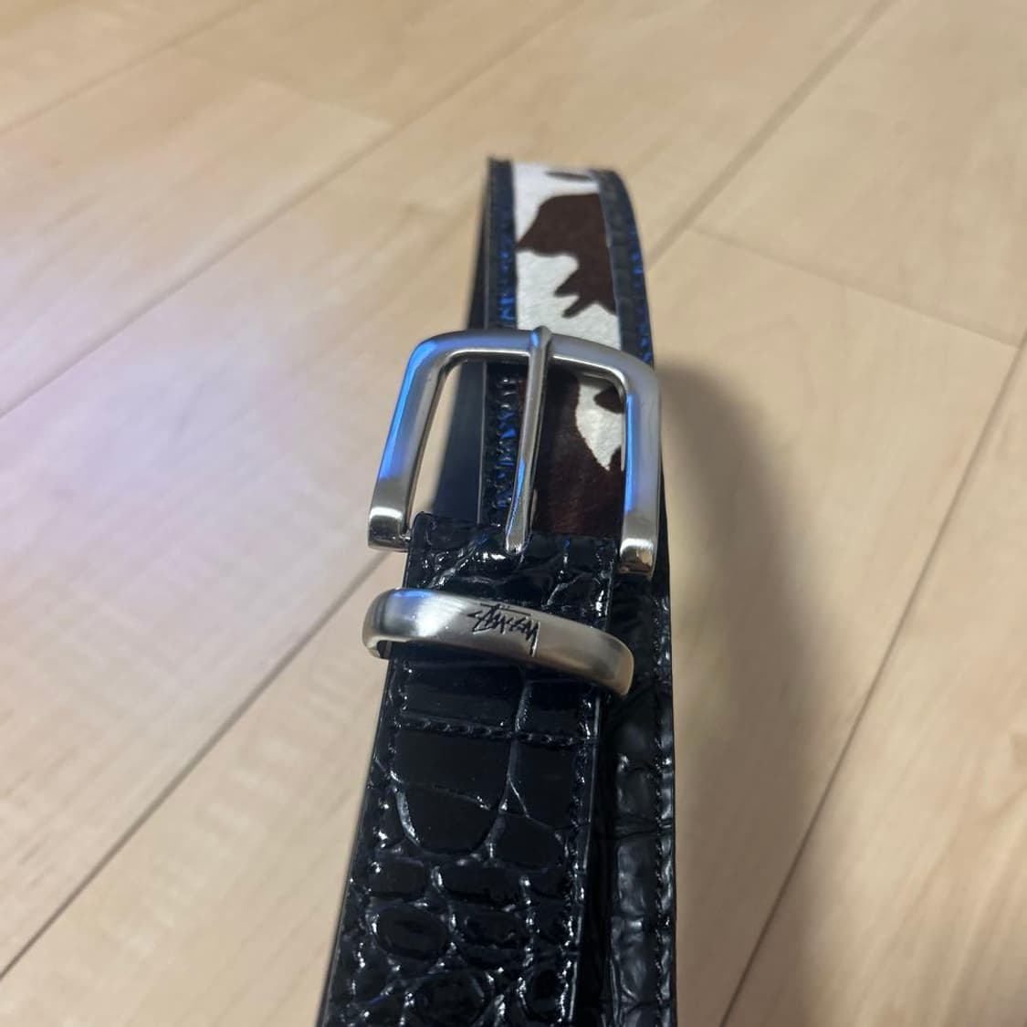 스투시 레더 오버레이 벨트 블랙 상품이미지3