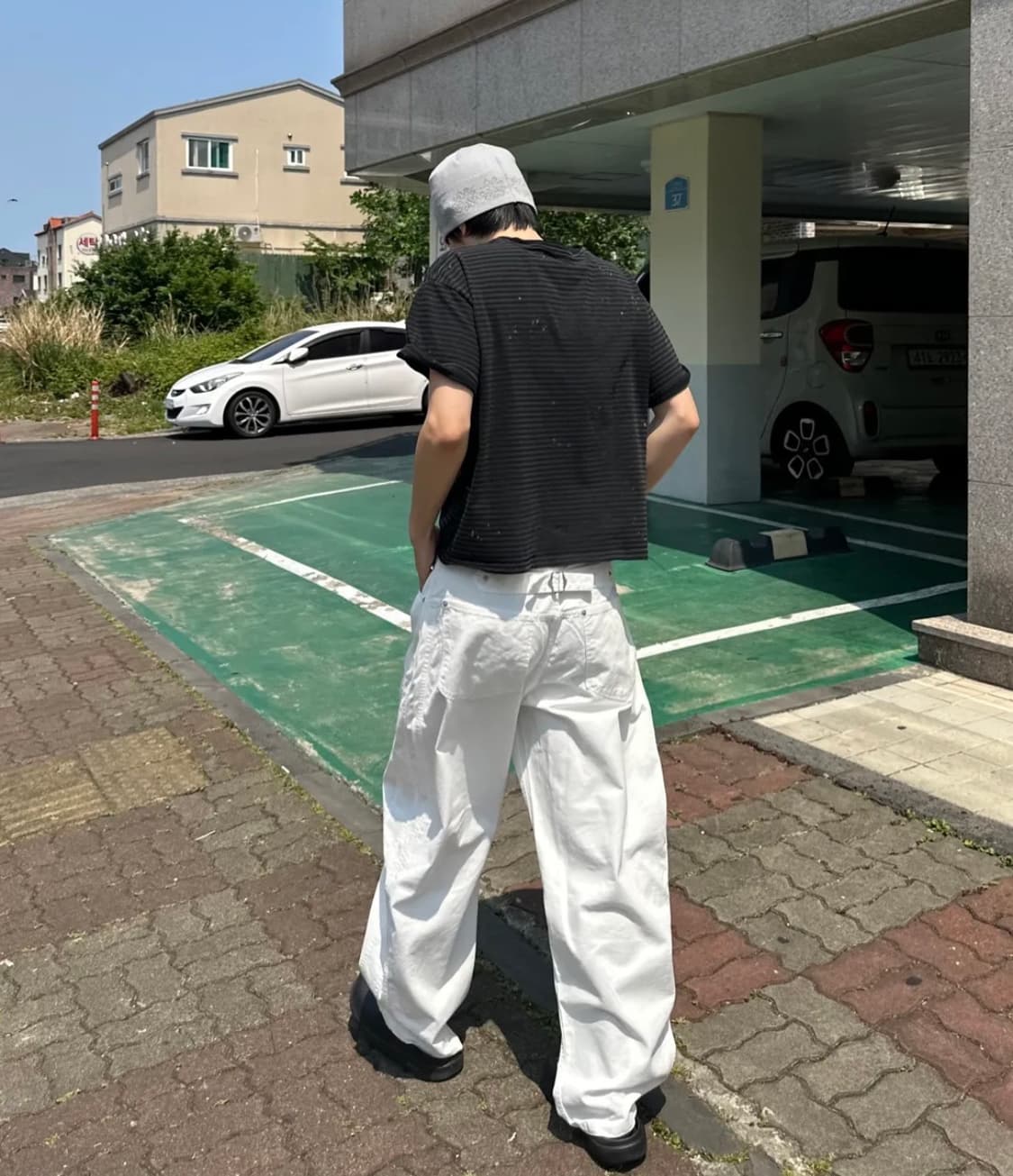 9999아카이브 테크니컬 커브진 화이트 상품이미지2