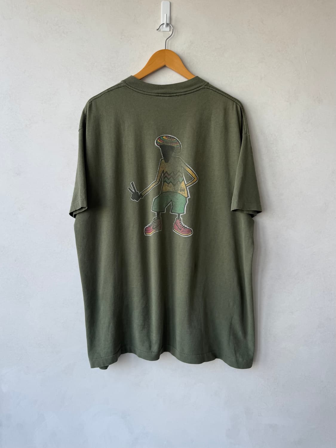 Rare 90s 스투시 Rastaman 티셔츠 상품이미지1