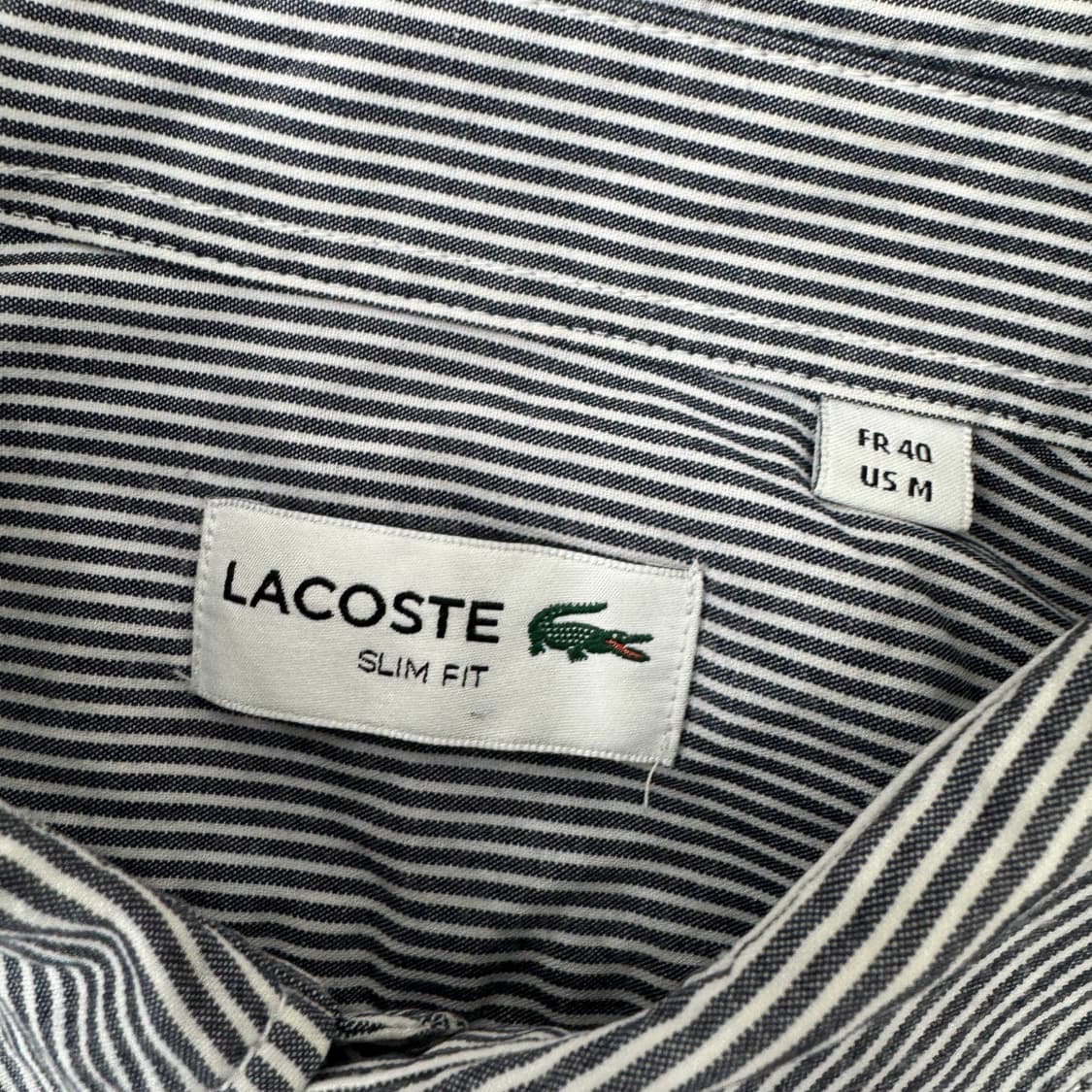 M 라코스테 슬림핏 스트라이프 남방 셔츠  상품이미지5