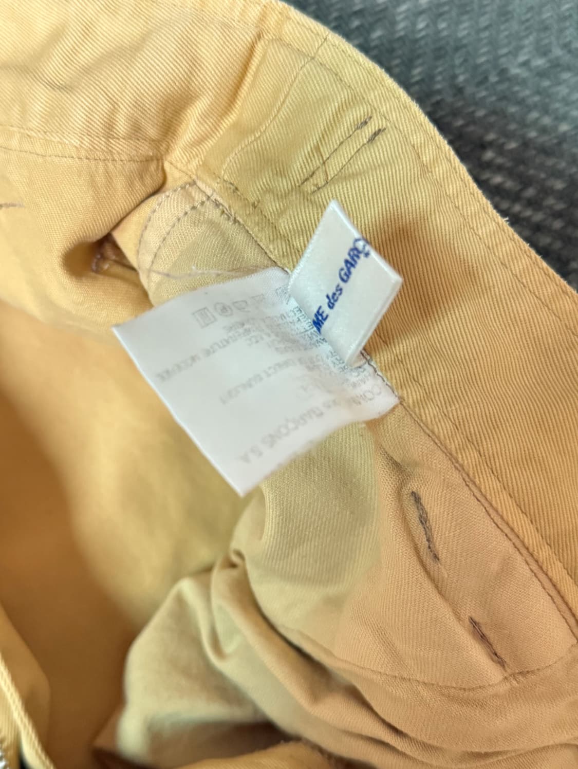 (35) 꼼데가르송 SHIRT 라인 와이드 스트레이트 코튼 팬츠 상품이미지5