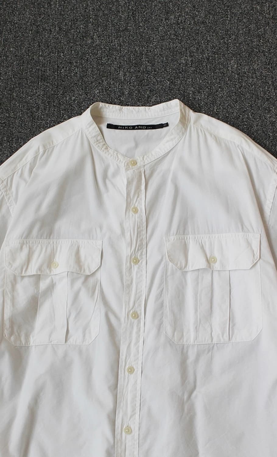 니코앤드 노카라 오버사이즈 반팔 셔츠 상품이미지2