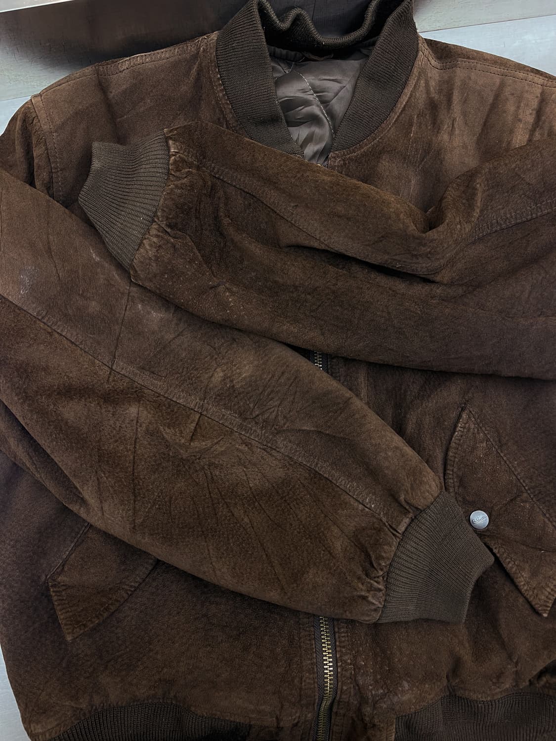 One Quarter 90s 스웨이드 레더 봄버 자켓 상품이미지9