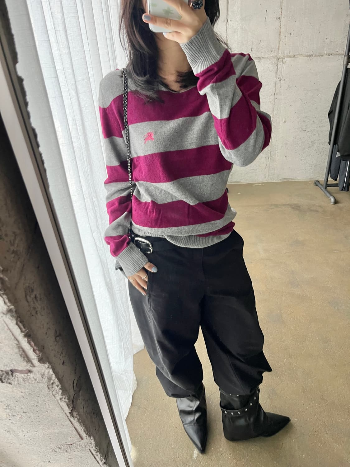 Burberry 버버리 핑크 로고 스트라이프 롱슬리브 상품이미지5