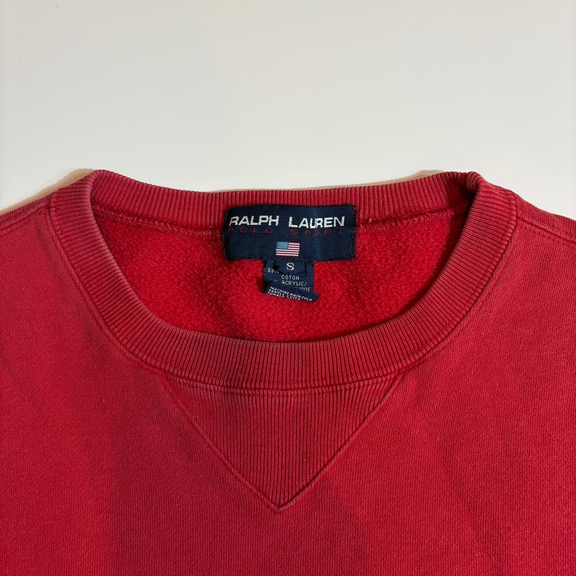 폴로 랄프로렌 레드 맨투맨 상품이미지3