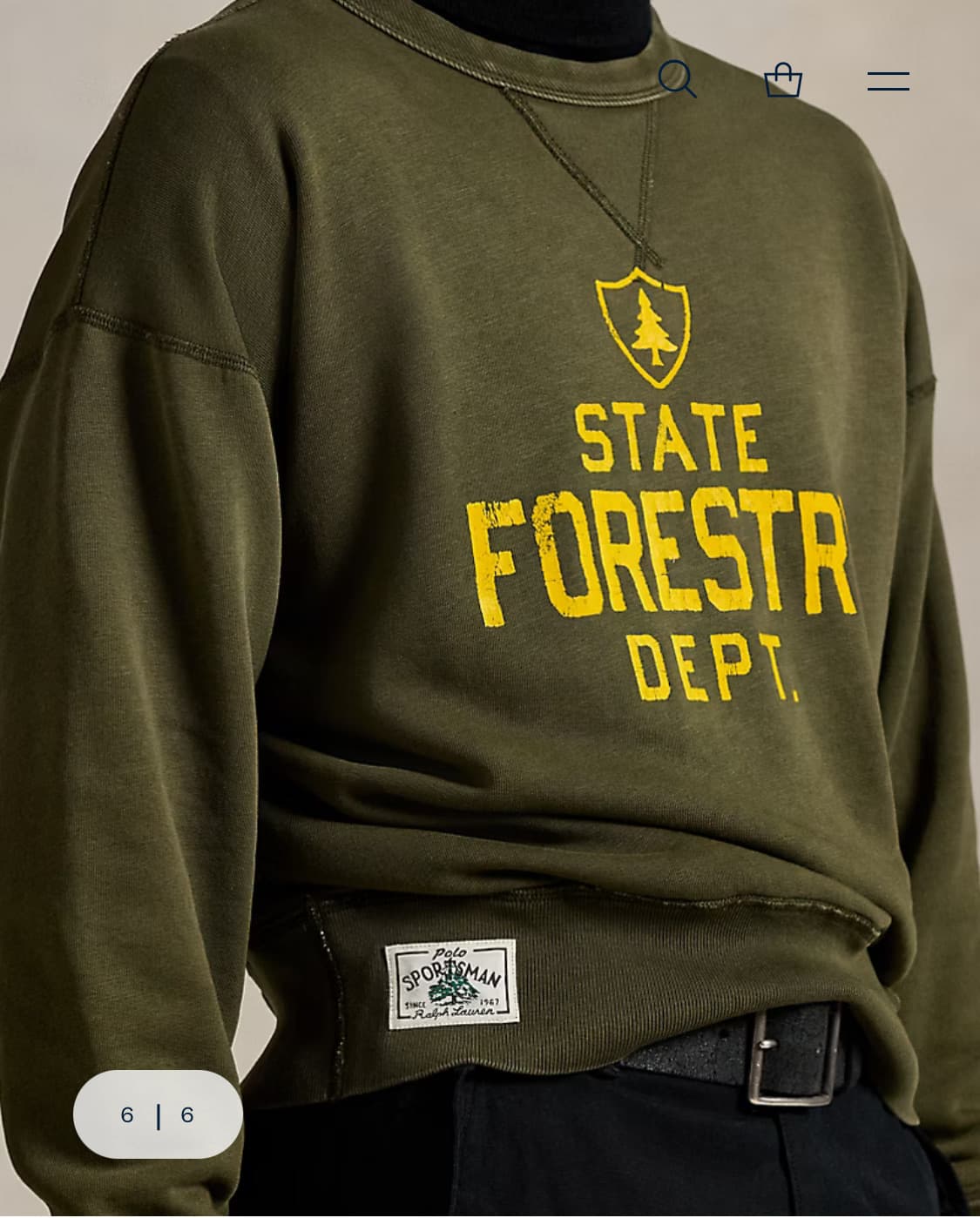 [M] 폴로 랄프로렌 25FW 빈티지핏 플리스 그래픽 스웻셔츠 상품이미지4