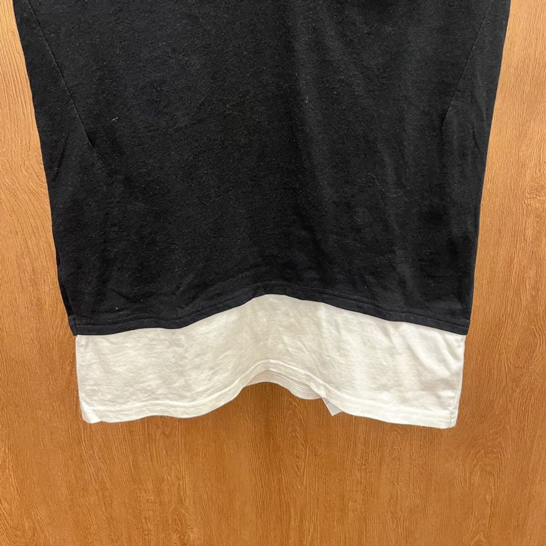 넘버나인 반팔 티셔츠 레이어드 체스트 싱글 포켓 무지 디테일 블랙 상품이미지5