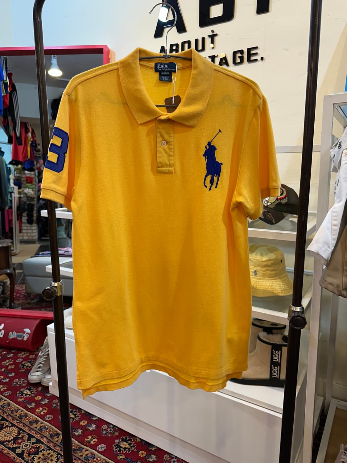 폴로 랄프로렌 빅포니 반팔 카라티 옐로우 XL 상품이미지1