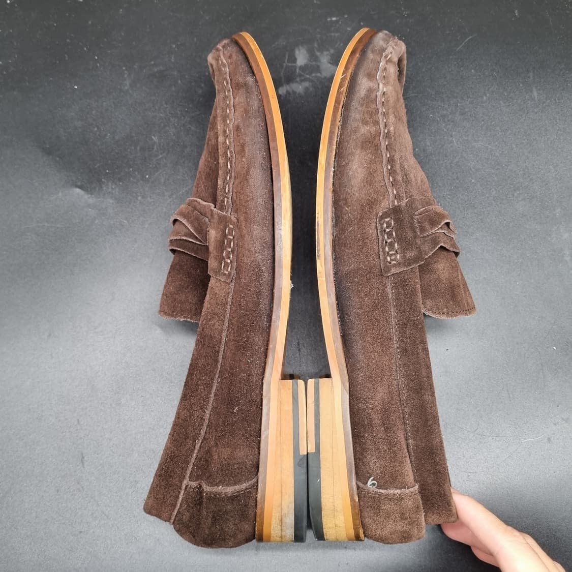 빠니깔레 스웨이드 남성로퍼 실사이즈275 상품이미지5