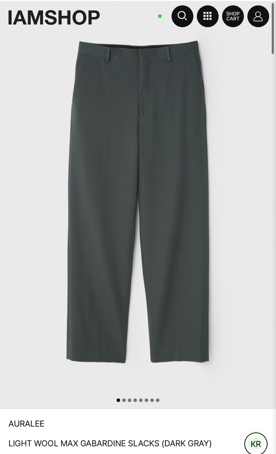 오라리 LIGHT WOOL MAX GABARDINE SLACKS 상품이미지1