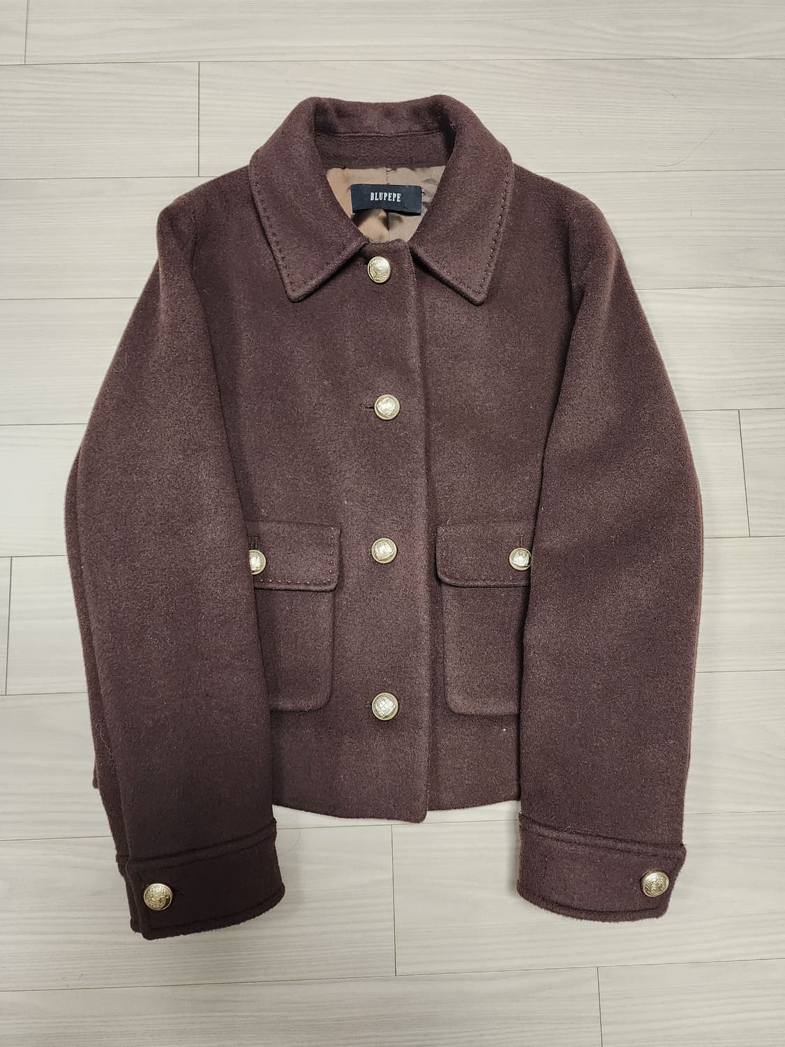 블루페페  브라운 크롭 자켓 상품이미지7