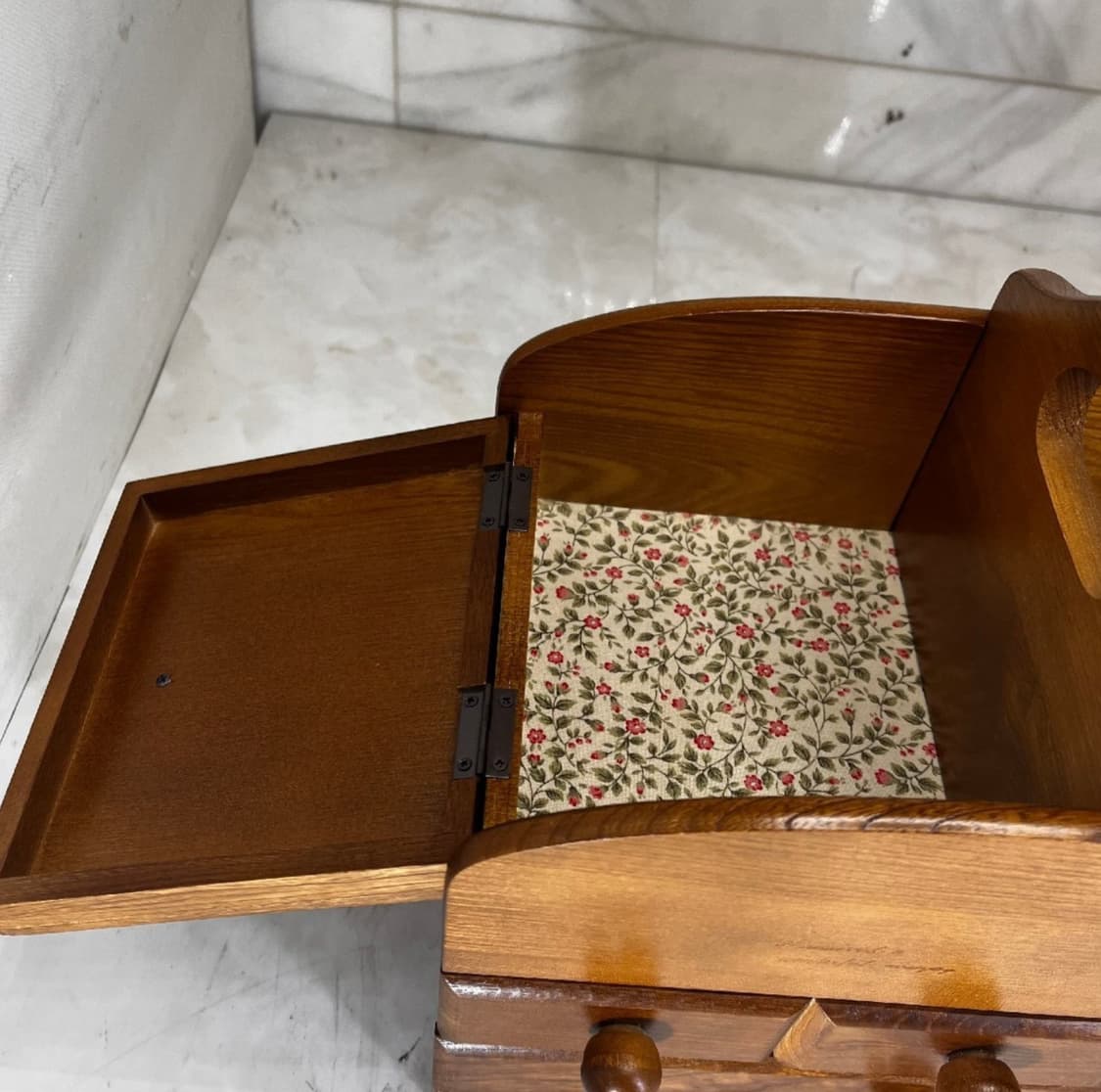 슈케어박스 원목 보관함 3단 라운드 상품이미지7