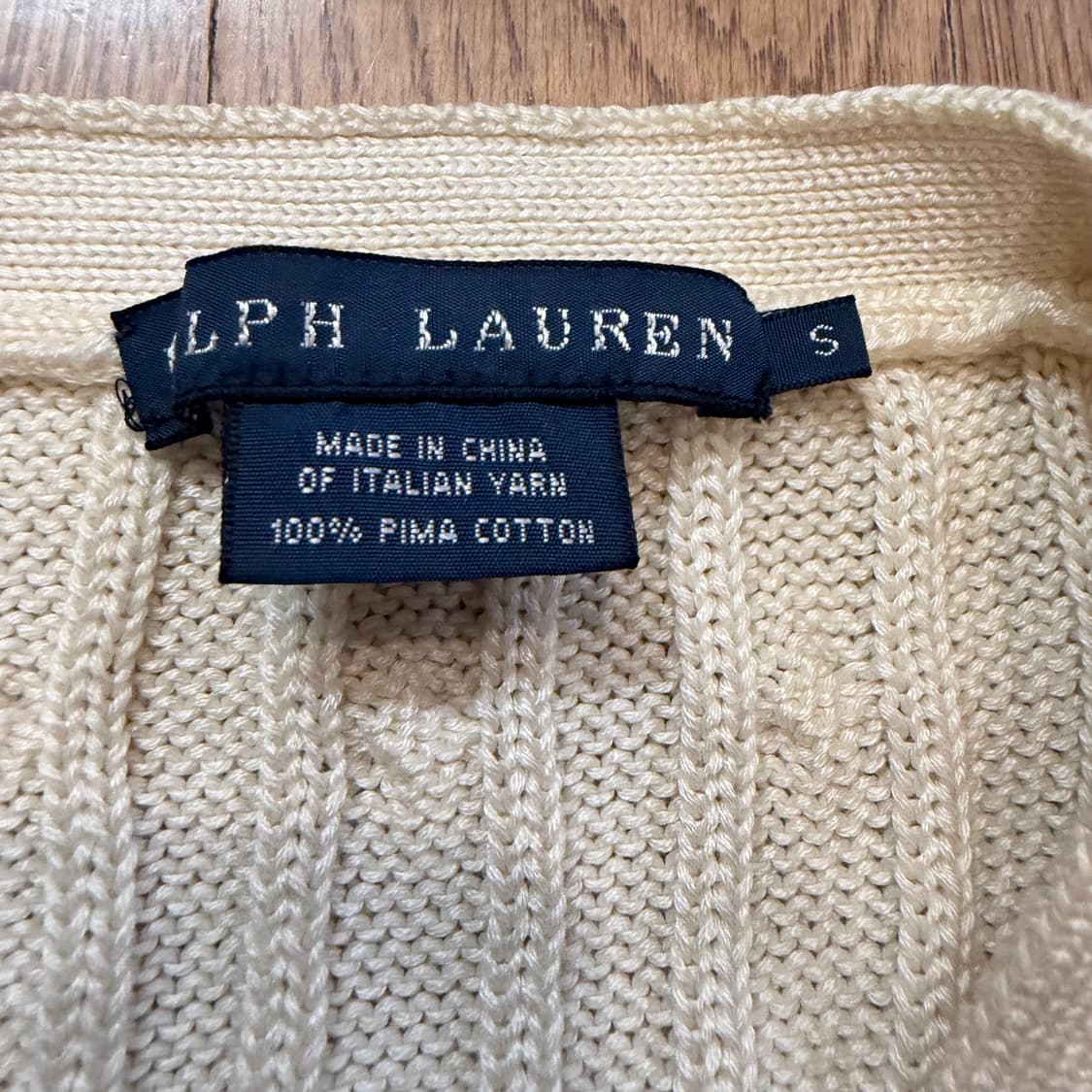 랄프로렌 (W) 슬리브리스 케이블 니트 가디건 상품이미지4