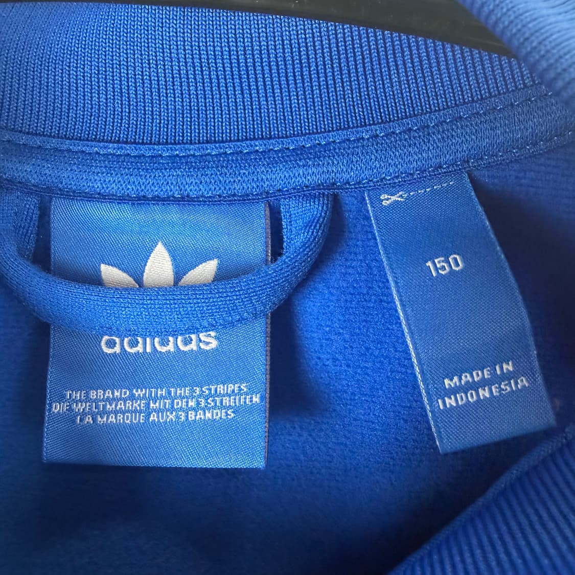 150) 아디다스 키즈/우먼스 슈퍼스타 트랙탑 져지 블루 상품이미지3