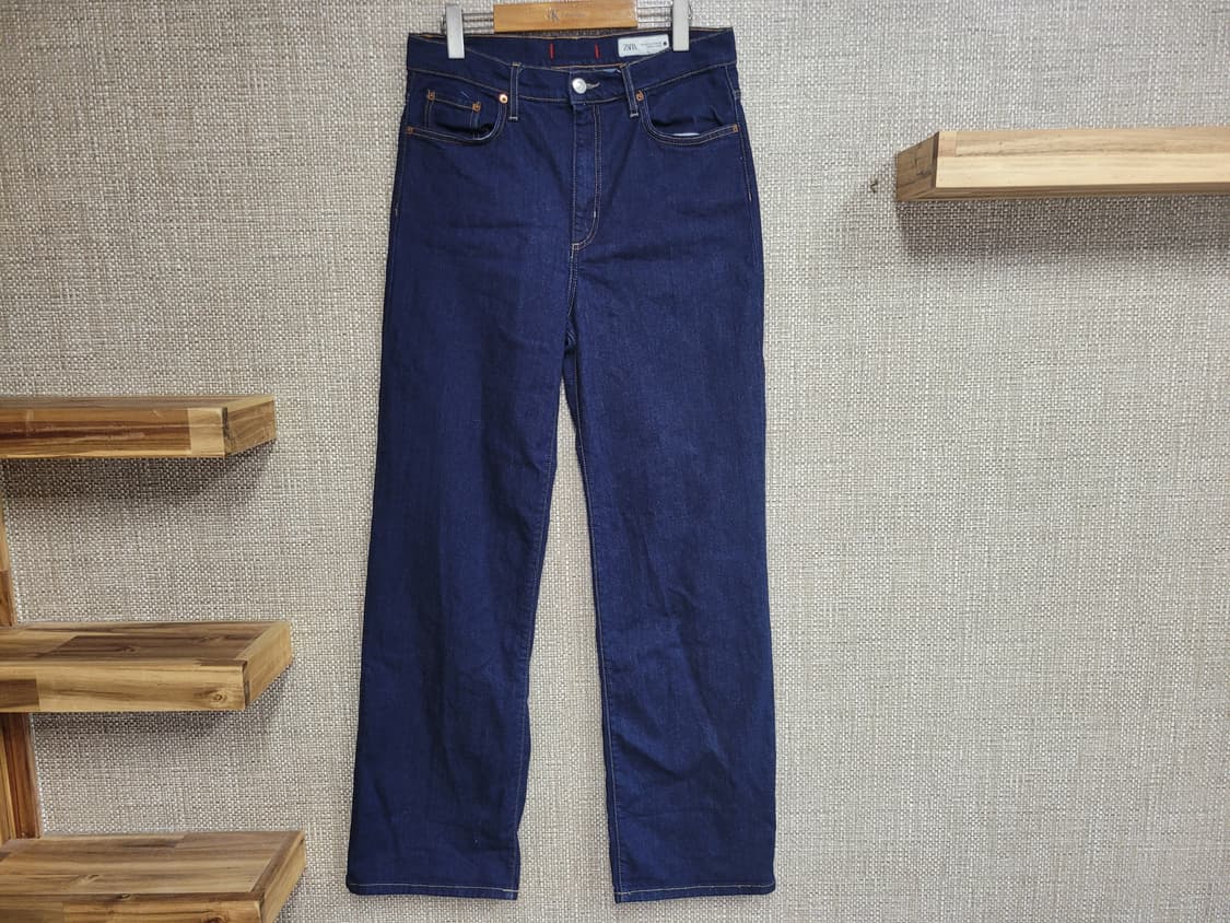 32인치 자라 와이드핏 청바지 진청 ZARA 상품이미지1