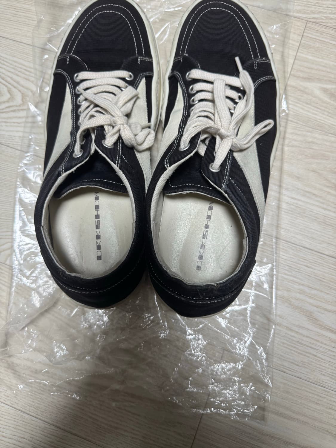 릭오웬스 다크쉐도우 빈티지 스니커즈 블랙 밀크 43 상품이미지6