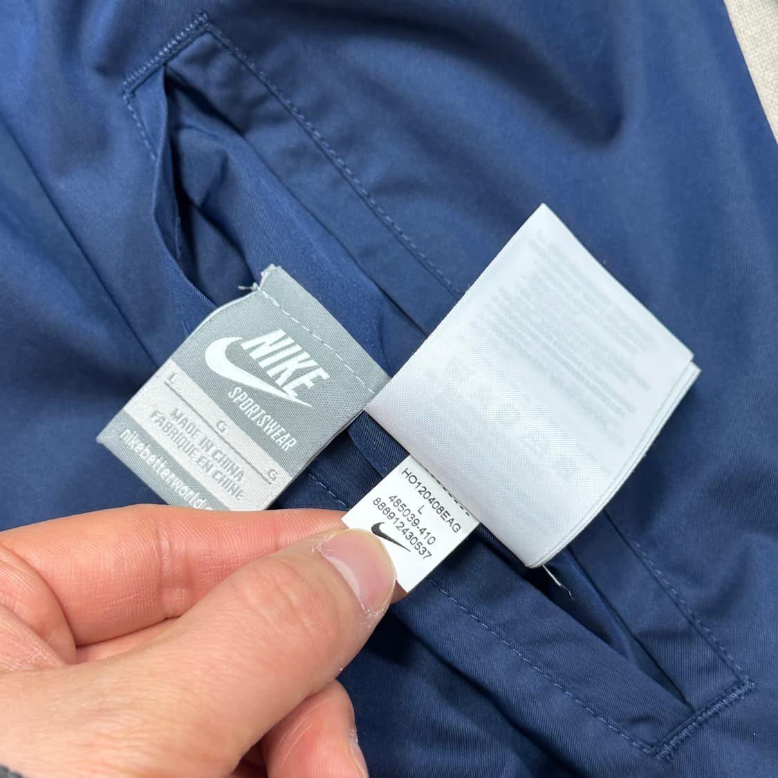 나이키 리버시블 나일론 블루종 봄버 자켓 L 상품이미지7