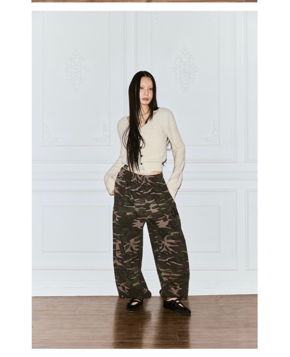 미스테리어스 호텔 BASIC FLEECE WIDE PT 카모 상품이미지1