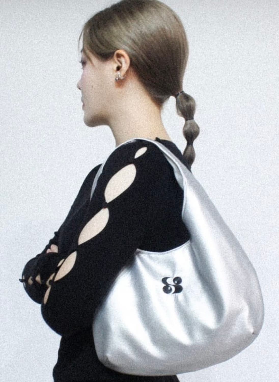 카나리 미니 투웨이 숄더백 (실버/데님) 상품이미지3