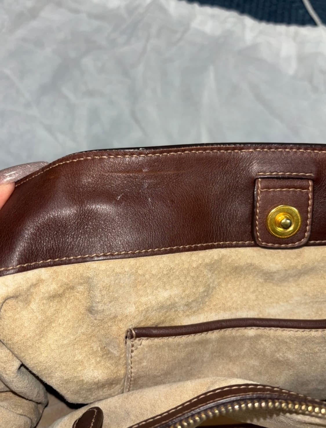 프라다 브라운 투웨이 레더백 상품이미지10