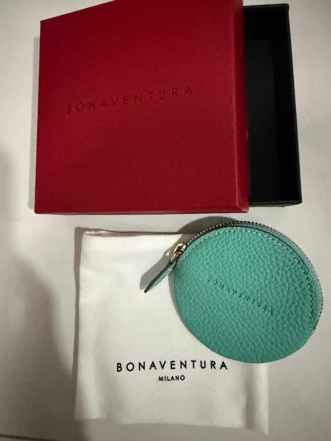 보나벤투라(BONAVENTURA) 라운드 코인 케이스로 아톨 블루 상품이미지2