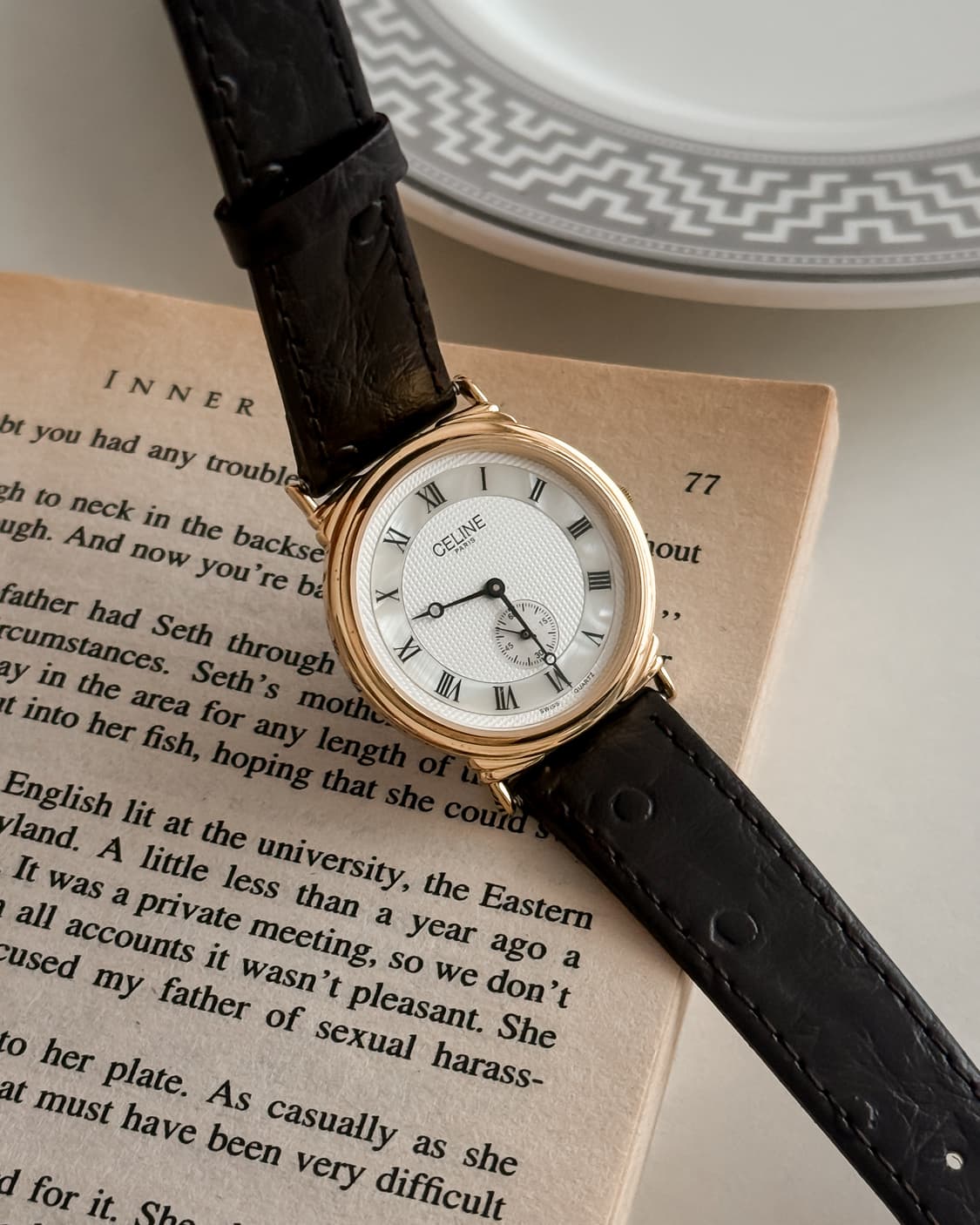 셀린느 화이트 라운드 시계 상품이미지2