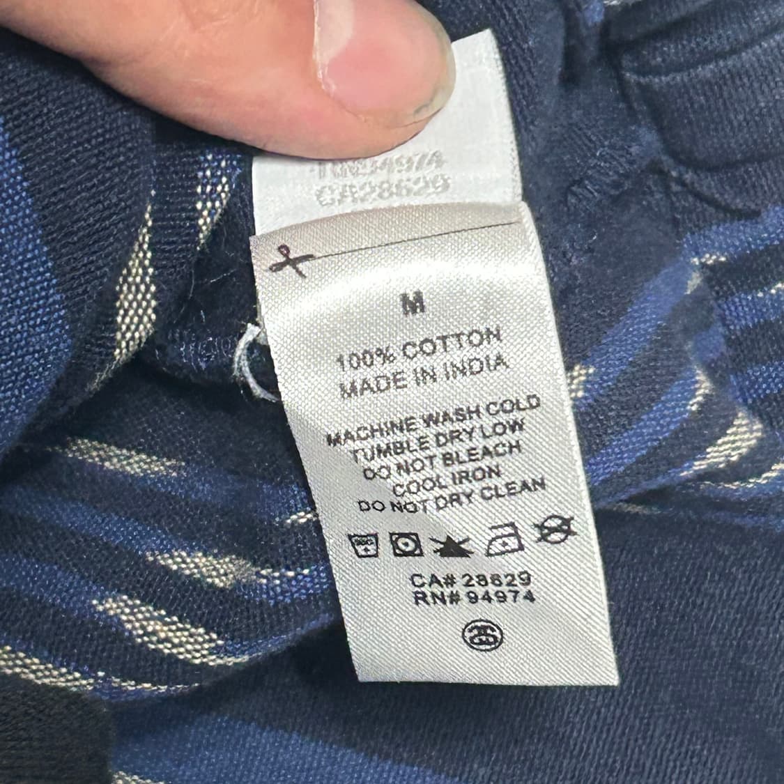 M 스투시 나바호 스웻 블루 아노락 상품이미지5