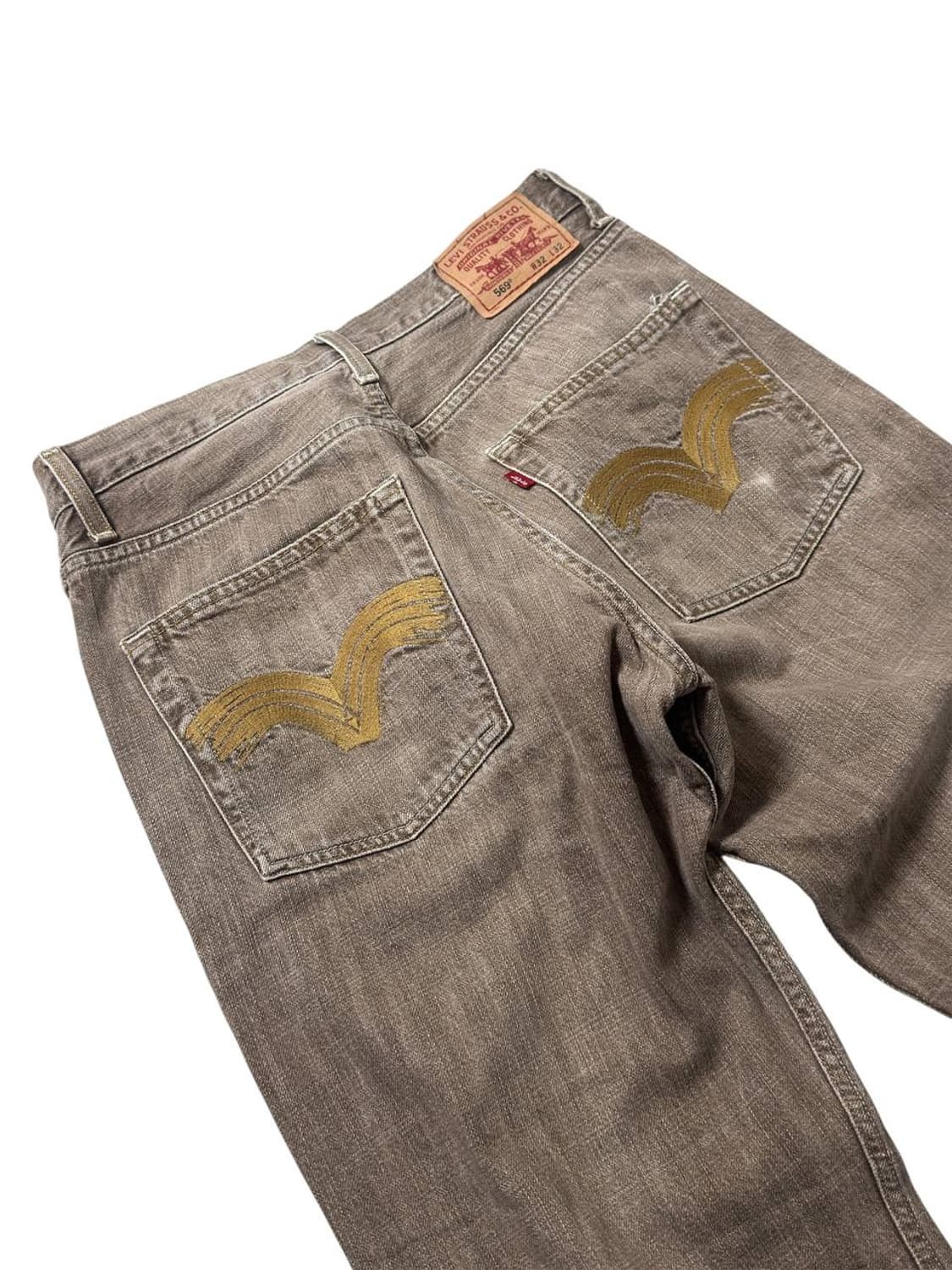 00's 리바이스 569 블랭크탭 브라운 데님 데드스탁   상품이미지2