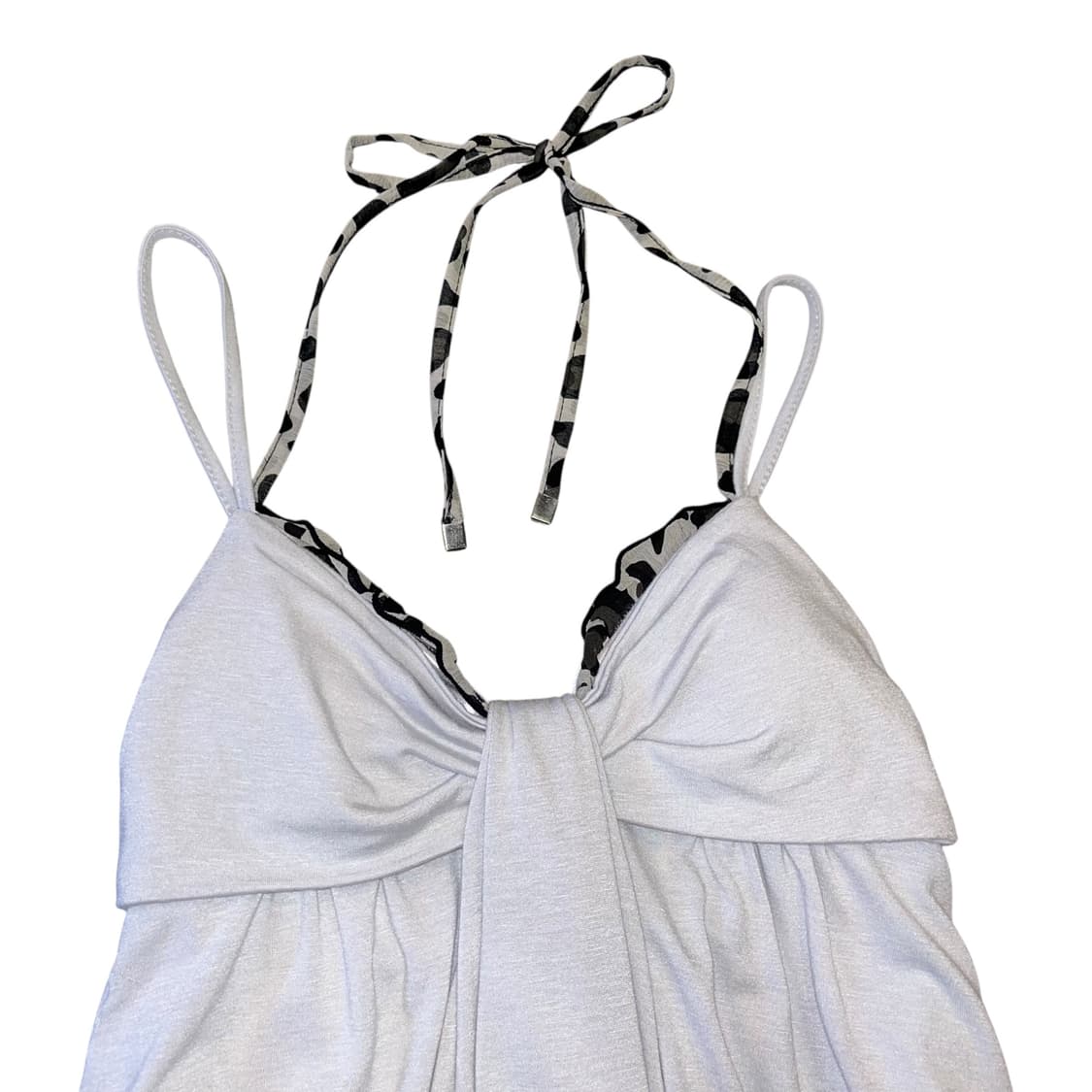 호피 레이스 포인트 홀터넥 나시 원피스 갸루y2k 상품이미지3