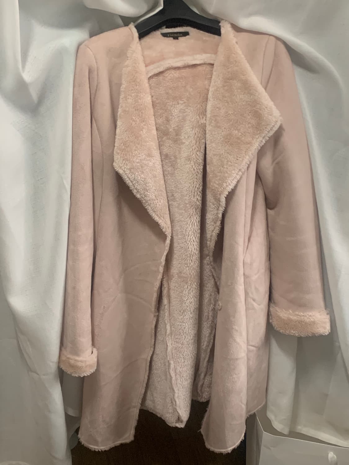 핑크 롱 무스탕 상품이미지1