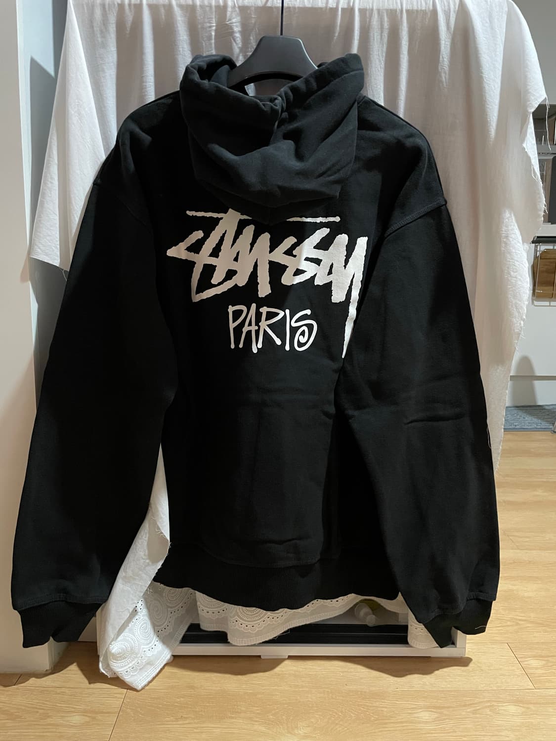스투시 파리 후드 블랙 XL Stussy Paris Hoodie 상품이미지2